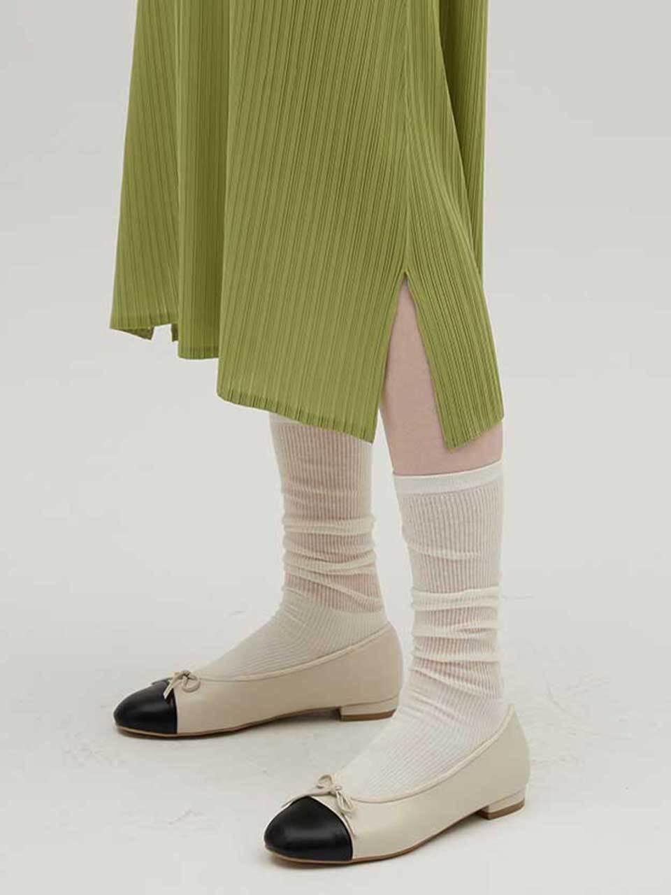 SIINVII Two-tone Ribbon Anti-slip Flat Shoes (MMFL240202)