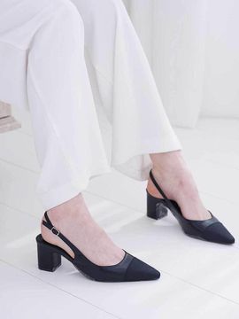 SIINVII Two-Tone Synthetic Leather 6cm Slingback (SLSB240201)