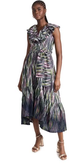 strapless open back dress Shona Joy La Lune One Shoulder Cowl Back Maxi Dress in Black main image 1