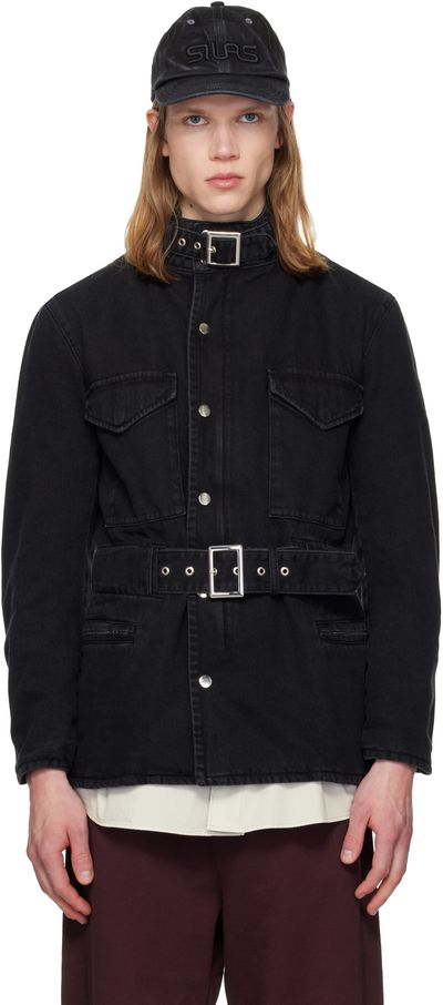 Silas Silas Black Washed Cotton Drill M65 Jacket