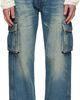 Silas Silas Blue Faded Denim Cargo Pants - 1