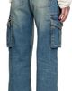 Silas Silas Blue Faded Denim Cargo Pants - 3