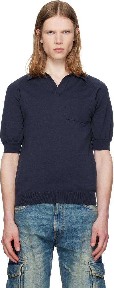 Silas Silas Navy Knit Polo