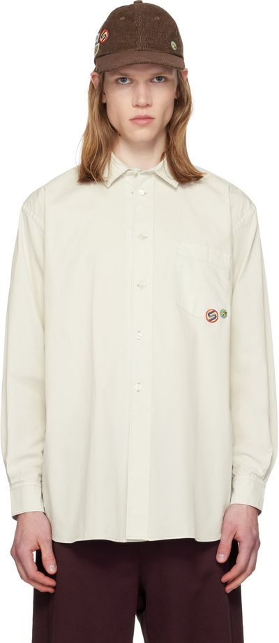 Silas Silas Off-White Overdyed Poplin Shirt