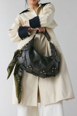 Silence + Noise Silence + Noise Emory Studded Hobo Bag in Black, Women's at Urban Outfitters