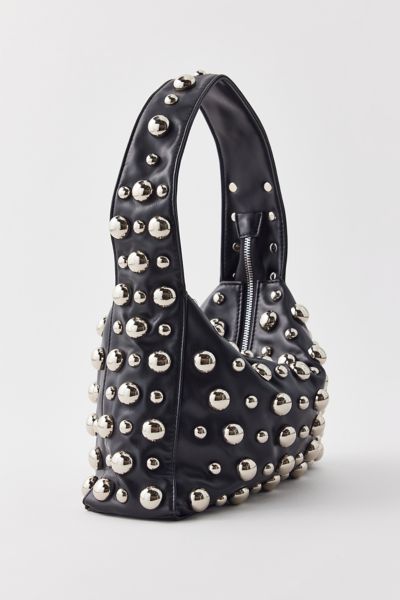 Silence + Noise - Mona Studded Shoulder Bag in Black, Women's at