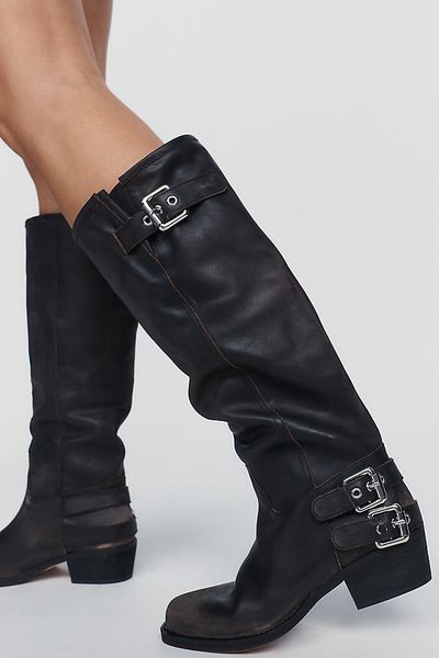Silent D Demi Leather Buckle Boots
