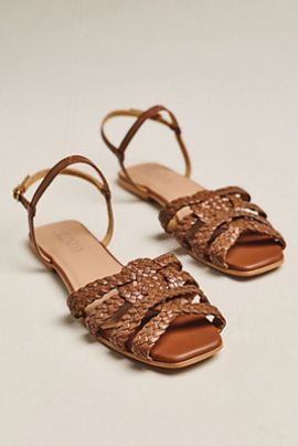 Silent D Dessma Woven Ankle-Strap Sandals