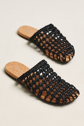 Silent D Woven Slide Slip-On Sandals
