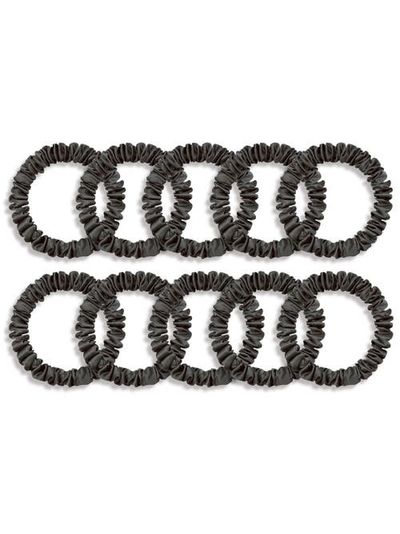 SILKSILKY SILKSILKY Pure Silk 10-Pack Skinny Scrunchies