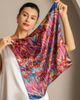 SILKSILKY SILKSILKY Pure Silk Abstract Square Scarf - 4