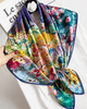 SILKSILKY SILKSILKY Pure silk colored square scarf - 1