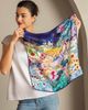 SILKSILKY SILKSILKY Pure silk colored square scarf - 2