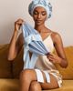 SILKSILKY SILKSILKY Pure Silk Double-layer Bonnet - With Adjustable Long Tie - 3
