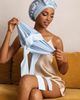 SILKSILKY SILKSILKY Pure Silk Double-layer Bonnet - With Adjustable Long Tie - 4