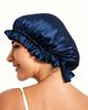 SILKSILKY SILKSILKY Pure Silk Double Layer Bonnet with Ribbon - 2