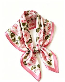 SILKSILKY SILKSILKY Pure Silk Floral Square Scarf