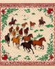 SILKSILKY SILKSILKY Pure Silk Horse Herd Square Scarf - 1