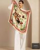 SILKSILKY SILKSILKY Pure Silk Horse Herd Square Scarf - 2