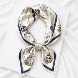 SILKSILKY SILKSILKY Pure Silk Printed Square Scarf for Women