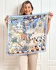 SILKSILKY SILKSILKY Pure Silk Scenery Pattern Square Scarf - 1
