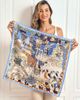 SILKSILKY SILKSILKY Pure Silk Scenery Pattern Square Scarf - 2