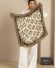 SILKSILKY SILKSILKY Pure Silk Vintage-Inspired Pattern Square Scarf - 4