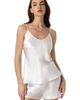 SILKSILKY SILKSILKY Silk Spaghetti Strap Camisole Pajama Set - 1