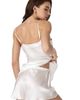 SILKSILKY SILKSILKY Silk Spaghetti Strap Camisole Pajama Set - 2