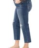 Silver Jeans Co. Silver Jeans Co. Avery Curvy Ripped Raw Hem Straight Leg Jeans - 3