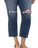 Silver Jeans Co. Silver Jeans Co. Avery Curvy Ripped Raw Hem Straight Leg Jeans - 5