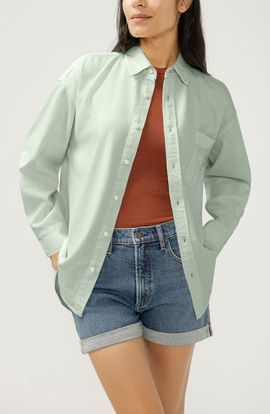 Silver Jeans Co. Silver Jeans Co. Denim Button-Up Beach Shirt