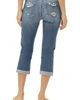 Silver Jeans Co. Silver Jeans Co. Elyse Curvy Distressed Mid Rise Capri Jeans - 2
