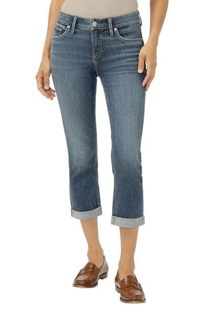 Silver Jeans Co. Silver Jeans Co. Elyse Curvy Mid Rise Capri Jeans
