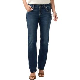 Silver Jeans Co. Silver Jeans Co. Elyse Curvy Mid Rise Straight Leg Petite Jeans