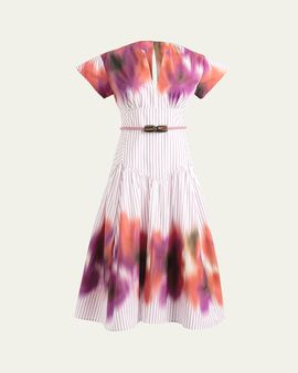 Silvia Tcherassi Antia Belted Midi Dress