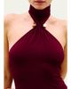 Silvia Tcherassi Feist Ruched Jersey Halter Maxi Dress - 4