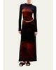 Silvia Tcherassi Gabbice Bead Tubular Collar Long-Sleeve Maxi Dress - 2