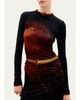 Silvia Tcherassi Gabbice Bead Tubular Collar Long-Sleeve Maxi Dress - 4