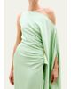 Silvia Tcherassi Kesia One-Shoulder Ruched Satin Maxi Dress - 4