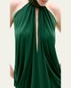 Silvia Tcherassi Niagara Draped Leather-Trim Halter Maxi Dress - 4