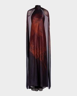 Silvia Tcherassi Sabina Maxi Dress with Cape