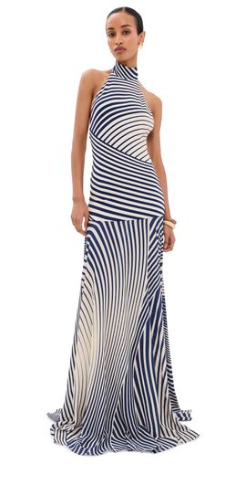 Silvia Tcherassi Silvia Tcherassi Leonore Maxi Dress Blue Stripes