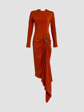 Silvia Tcherassi Women's Ananya Draped Jersey Midi Dress