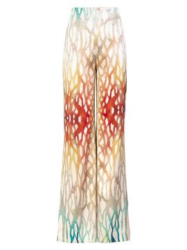 Silvia Tcherassi Women's Andi Silk Coral Pants
