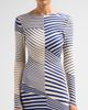 Silvia Tcherassi Women's Basia Abstract Striped Jersey Long-Sleeve Maxi Dress - 5