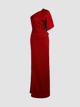 Silvia Tcherassi Women's Doli Satin Draped Column Gown