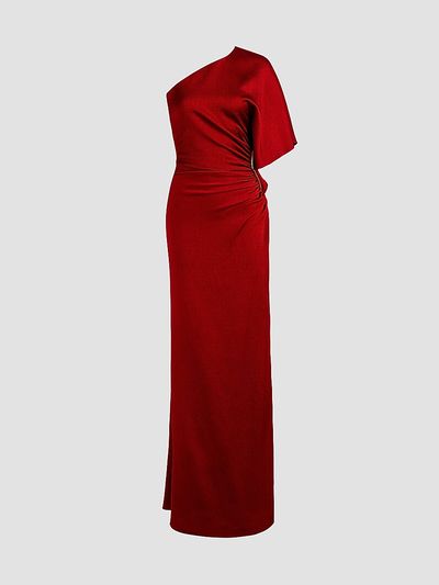Silvia Tcherassi Women's Doli Satin Draped Column Gown