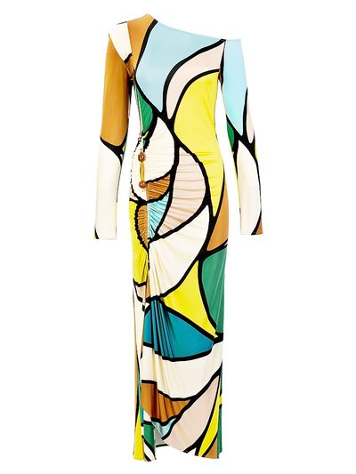 Silvia Tcherassi Women's Ilana Absract Jersey Maxi Gown