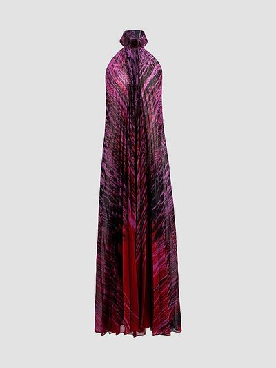 Silvia Tcherassi Women's Lucia Printed Chiffon Halter Maxi Dress